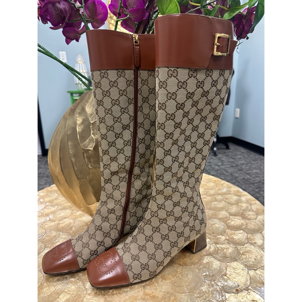 Gucci Women's Brown Knee-High Boots Sz 39